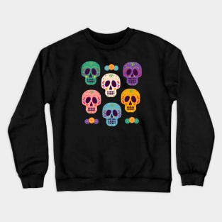 Day of the Dead Colorful Candy Skull Calavera Pattern Crewneck Sweatshirt